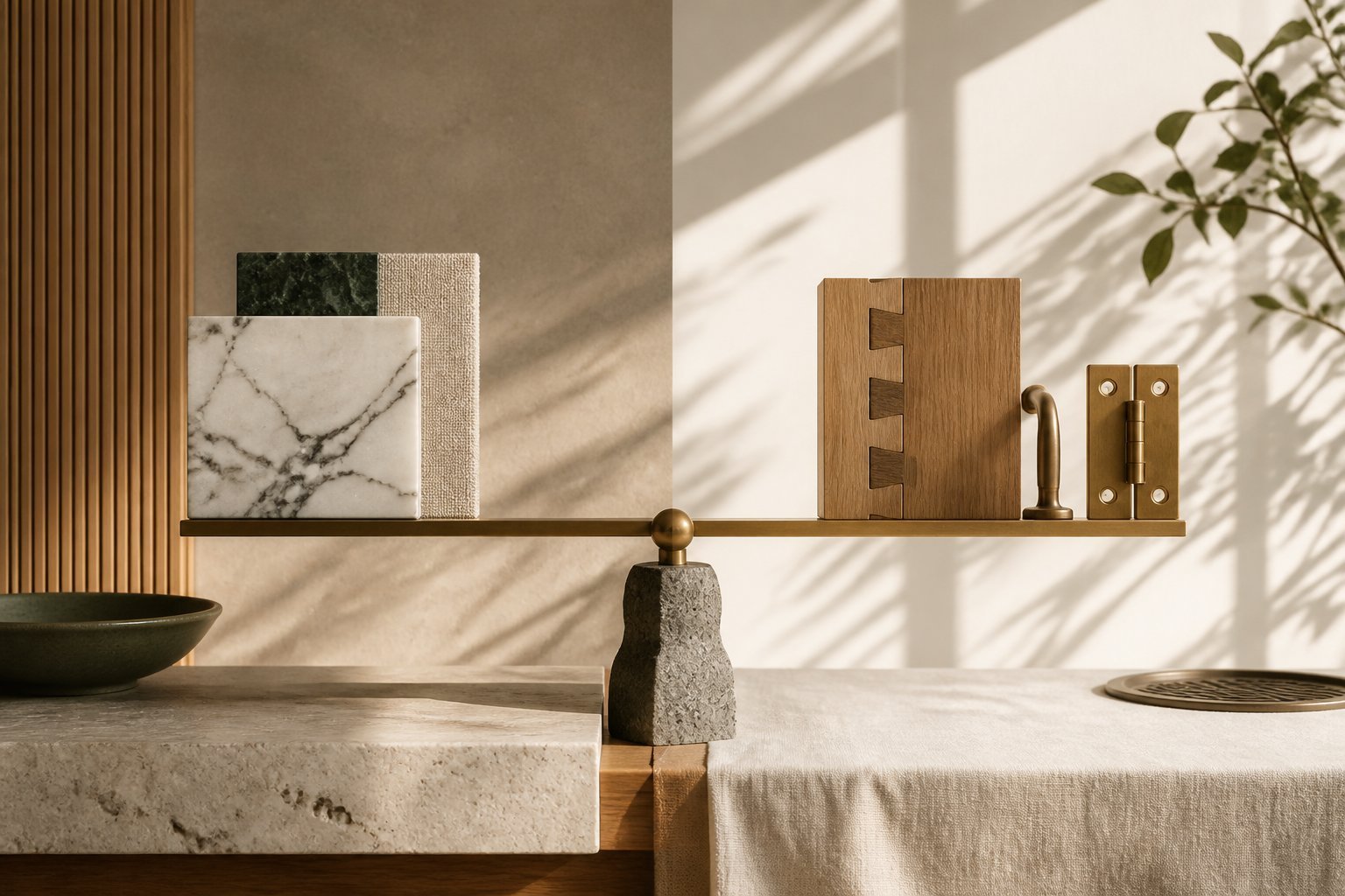 Balanced study of durable materials, joinery and architectural hardware